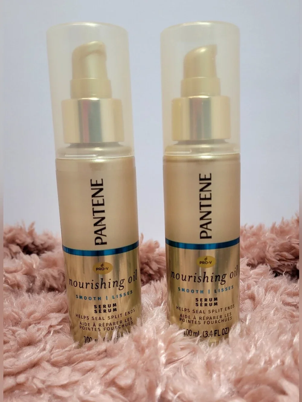 Set of 2 Pantene Pro-V Smooth Nourishing Hair Oil Serum Brand New, Discontinued